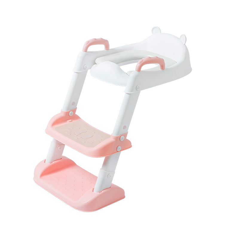 Baby Folding Potty Plastic Portable Stair Handrail Seat Ring Auxiliary Children's Toilet Ladder Rack