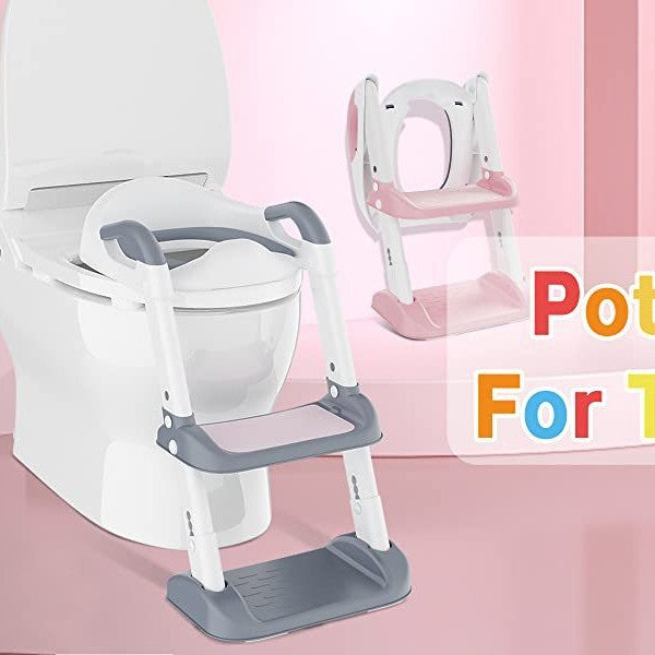 Baby Folding Potty Plastic Portable Stair Handrail Seat Ring Auxiliary Children's Toilet Ladder Rack