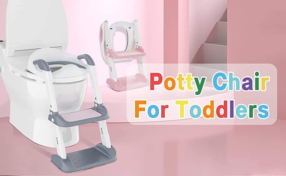 Baby Folding Potty Plastic Portable Stair Handrail Seat Ring Auxiliary Children's Toilet Ladder Rack