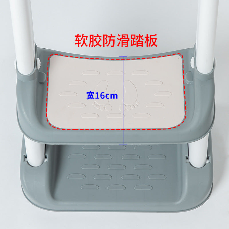 Baby Folding Potty Plastic Portable Stair Handrail Seat Ring Auxiliary Children's Toilet Ladder Rack
