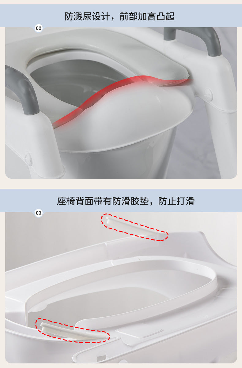 Baby Folding Potty Plastic Portable Stair Handrail Seat Ring Auxiliary Children's Toilet Ladder Rack