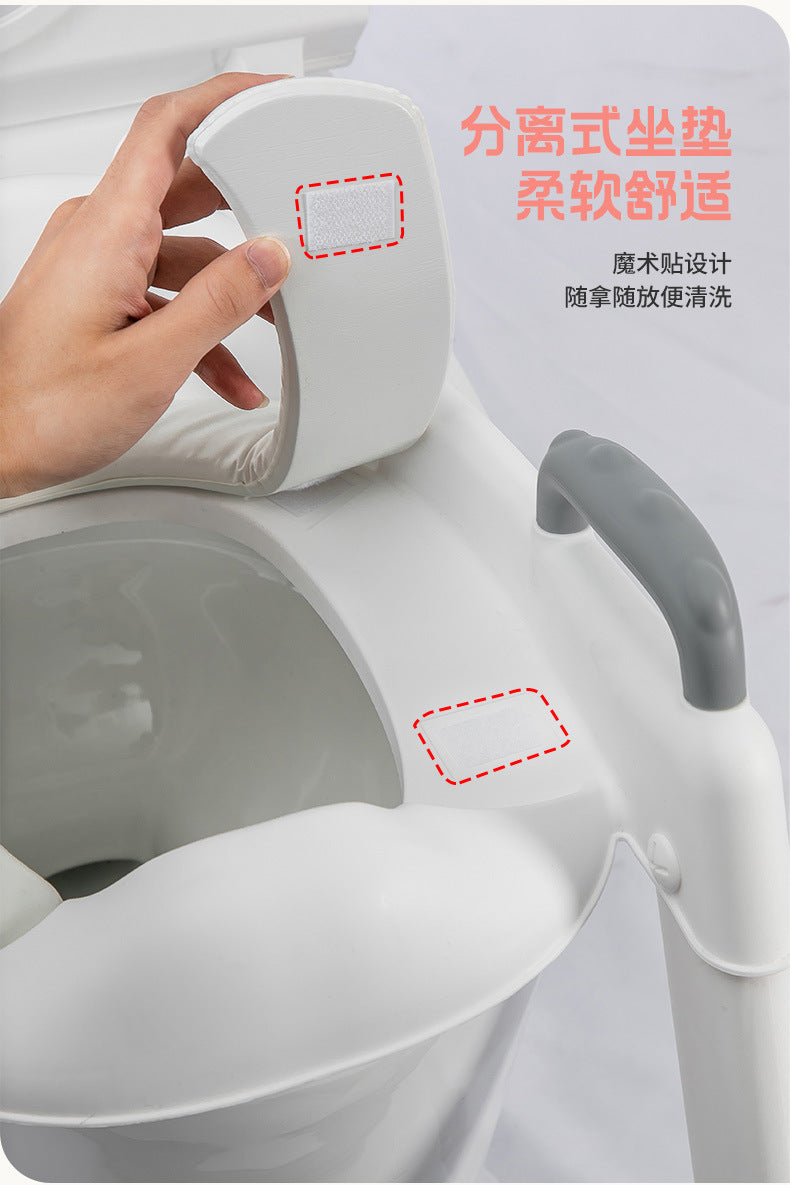 Baby Folding Potty Plastic Portable Stair Handrail Seat Ring Auxiliary Children's Toilet Ladder Rack